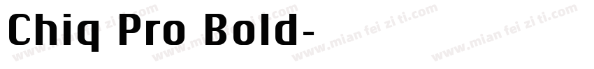 Chiq Pro Bold字体转换